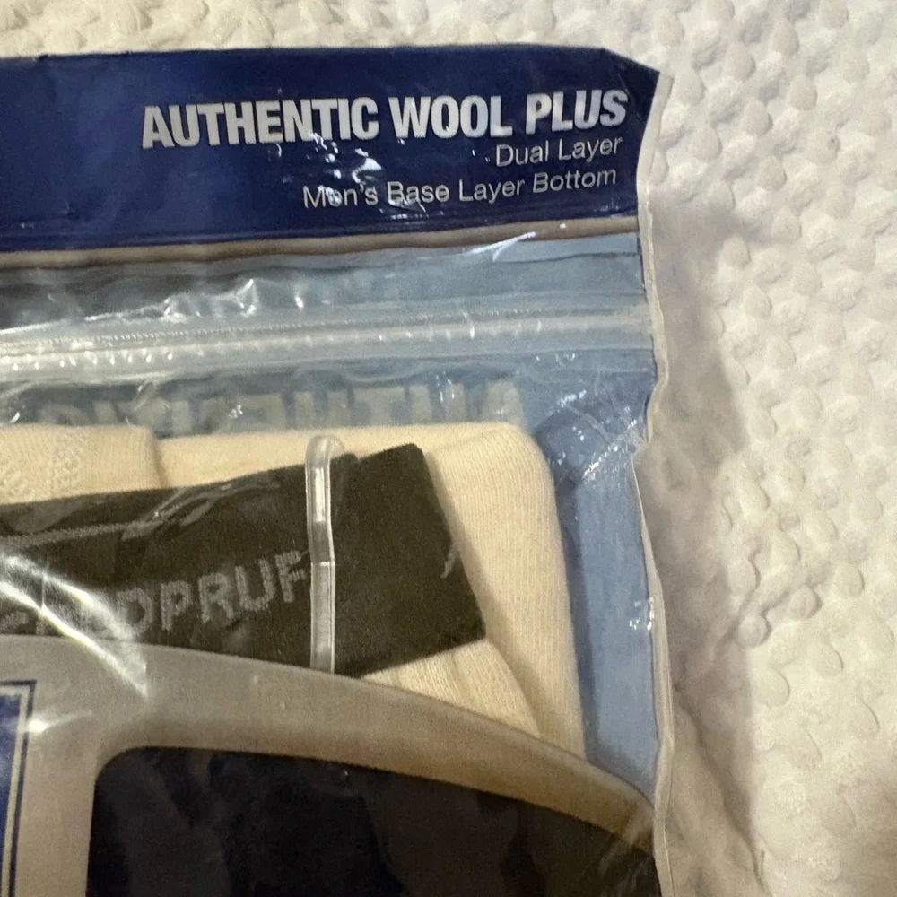 Men's Wool Plus Base Layer Bottom - Cream color
